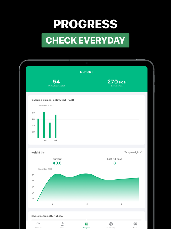 Fitness Coach: A Home Workout iPad screenshot 7 - Health & Fitness app