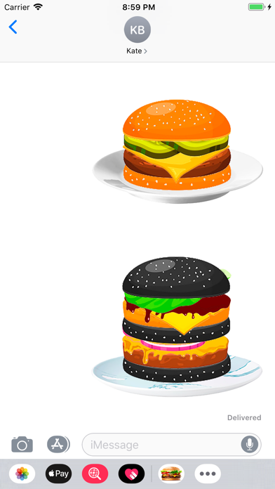 Burger Constructor Stickers iPhone screenshot 1 - Stickers app