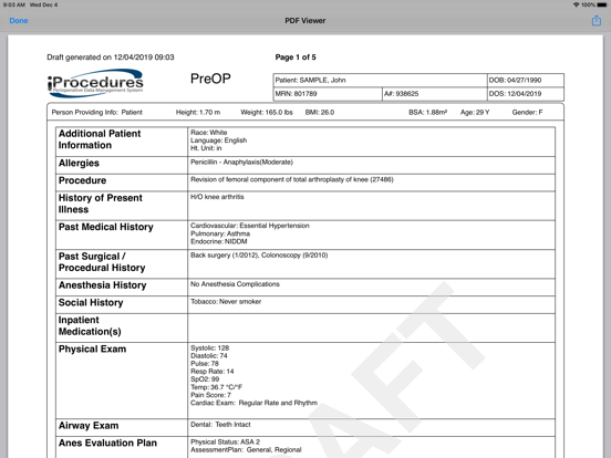 iPro Anesthesia 2 iPad screenshot 4 - Medical app