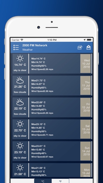 2000FM Network iPhone screenshot 8 - Music app