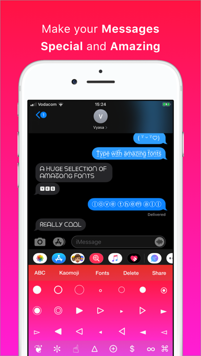 Cool Symbols Keyboard & Fonts iPhone screenshot 6 - Utilities app