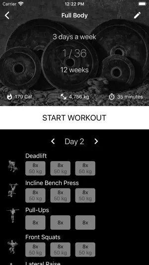 Dumbbell & Barbell Workouts screenshot 1