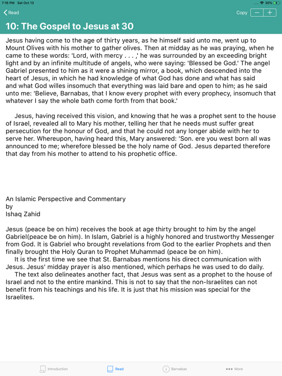 Gospel of Barnabas iPad screenshot