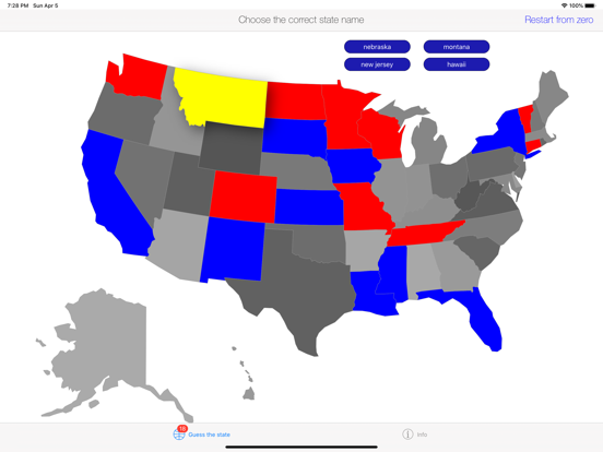 Screenshot #6 pour Guess the State HD Kids