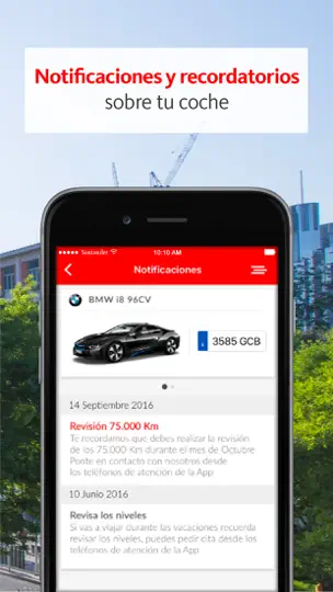 Captura de pantalla de Santander Renting en iPhone 5