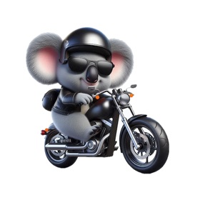 Koala Biker Stickers