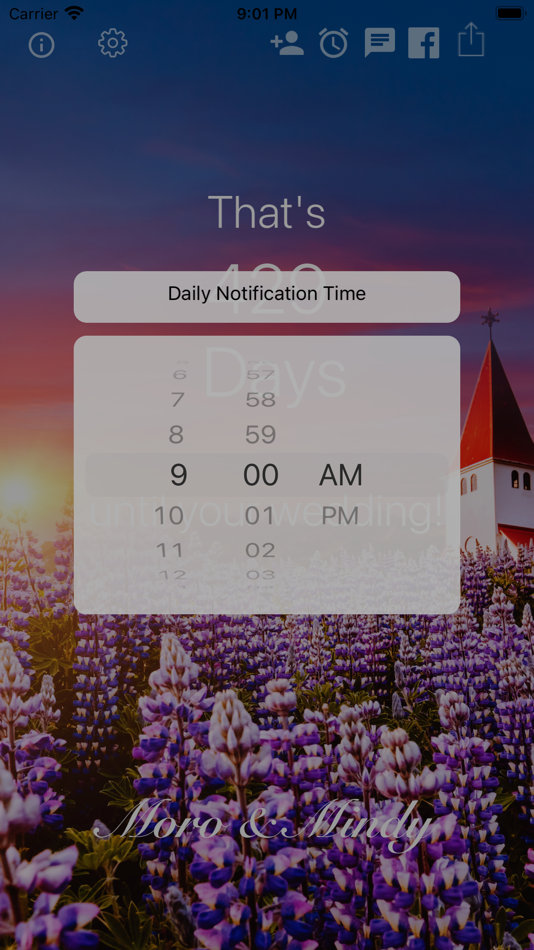 #8. Wedding Countdown Widget (iOS) بواسطة: Zaffles