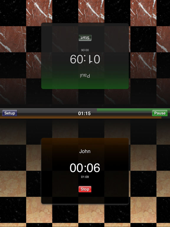 Chess Clock App iPad screenshot