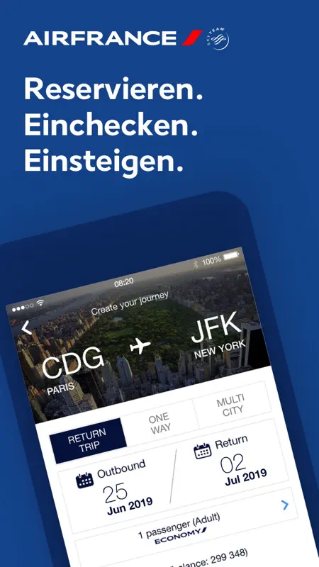 Air France - Flugbuchung screenshot 1 of 5
