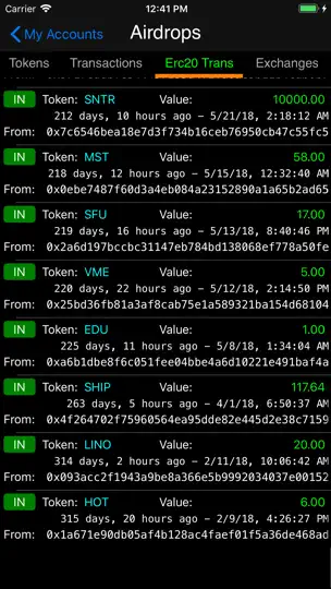 Скриншот Ethereum Address Explorer на iPhone 3