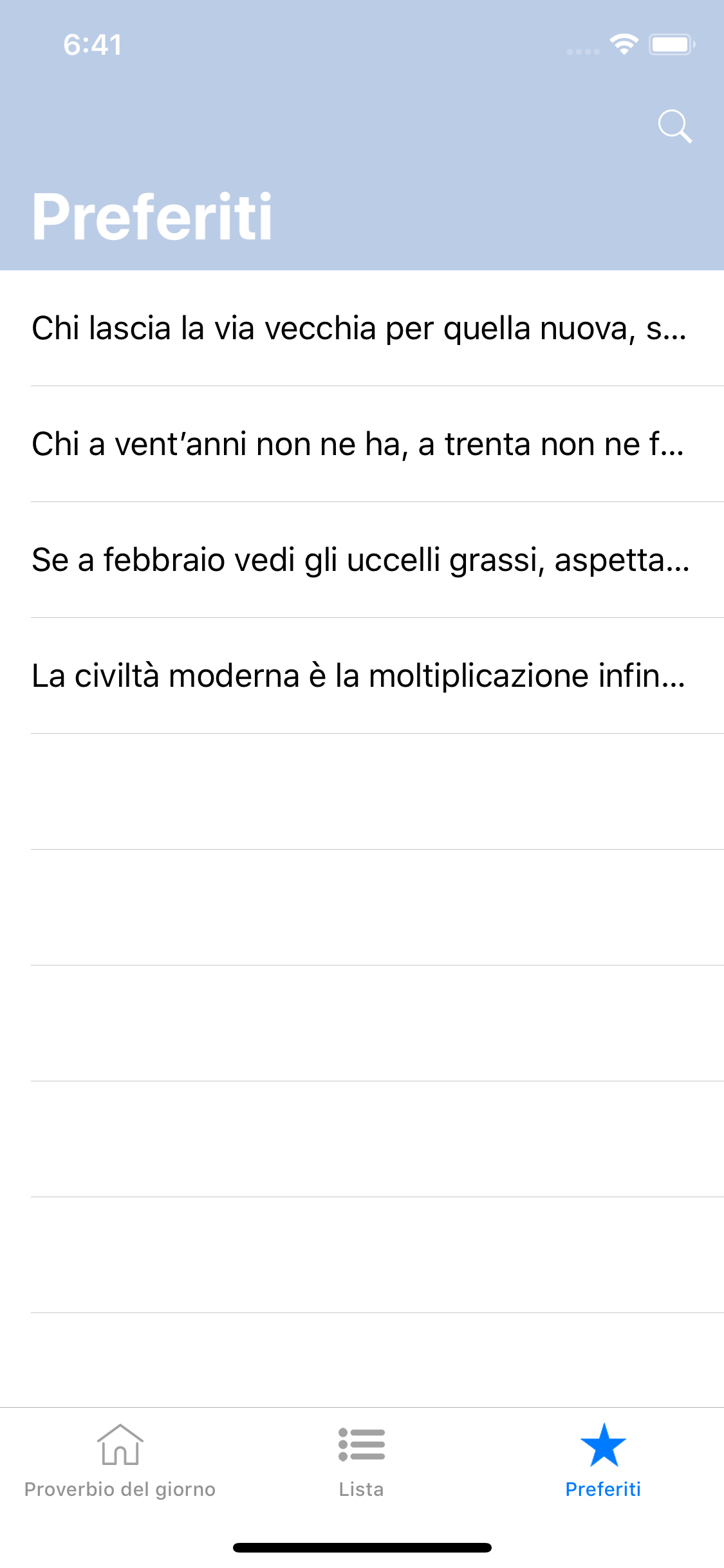 Proverbio del giorno