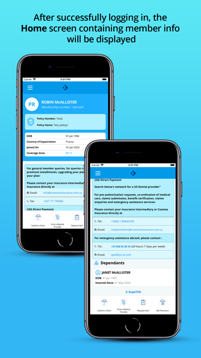 Cosmos Insurance Screenshot