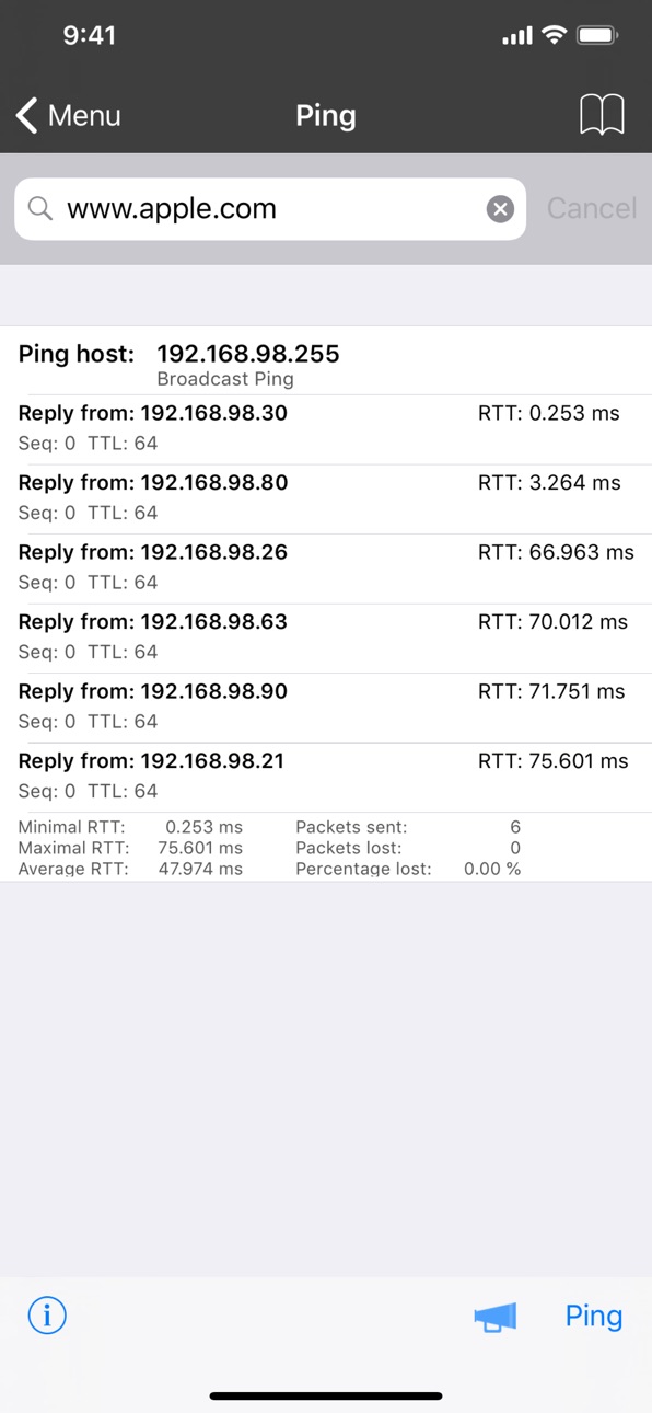 iPhone screenshot