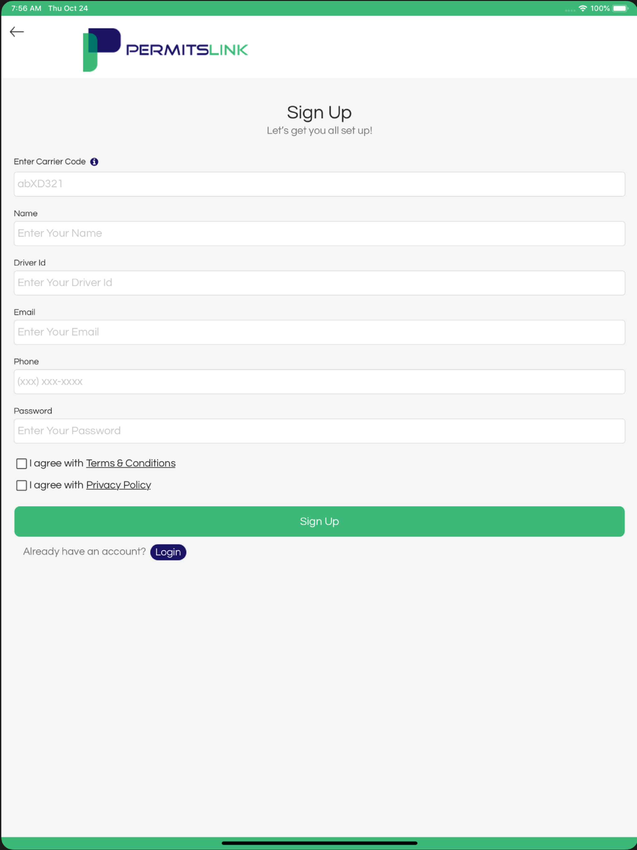 PermitsLink - A Driver Portal