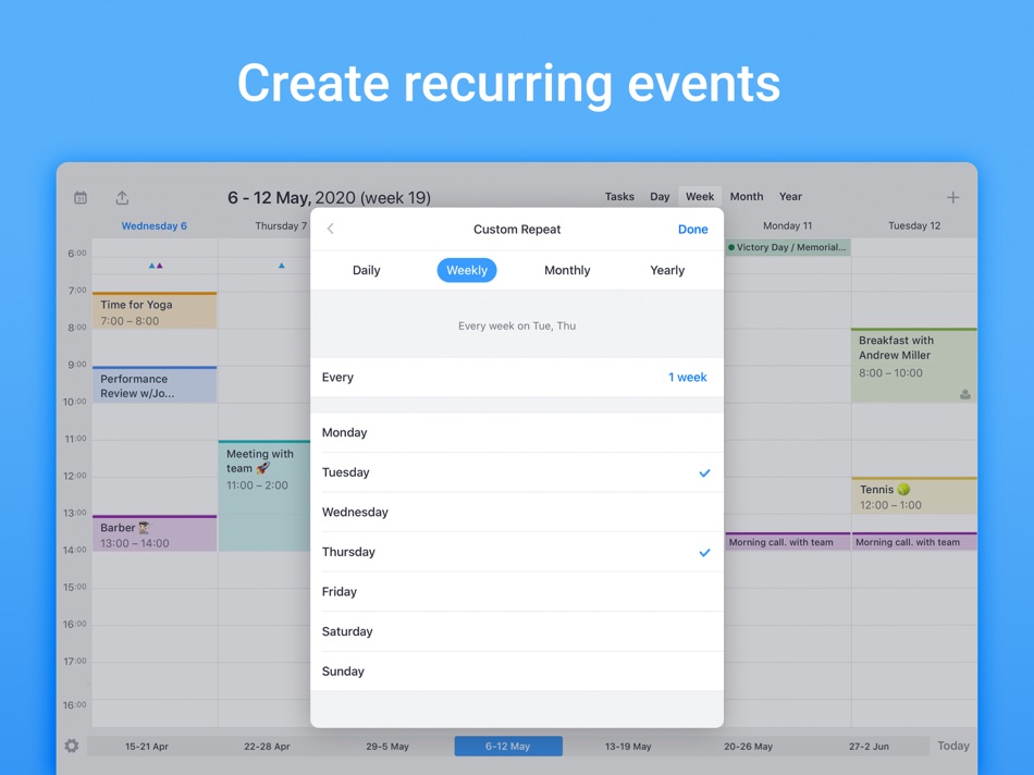 #8. Calendars: Schedule Planner (iOS) Av: Readdle Technologies Limited