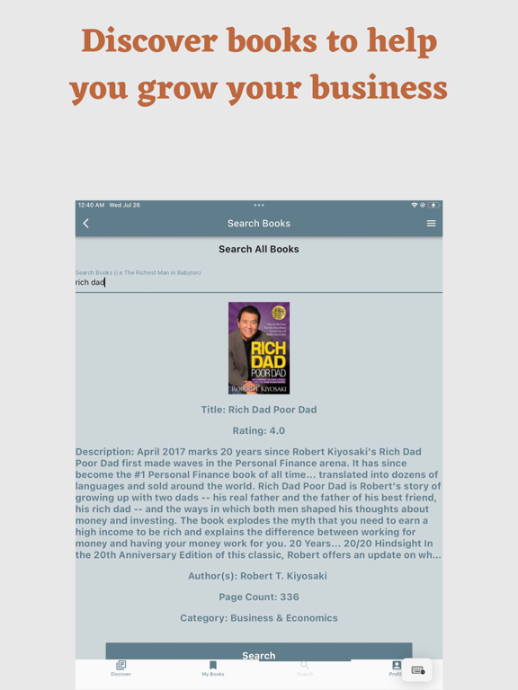 Entrepreneurship Books iPad screenshot 1 - Book app