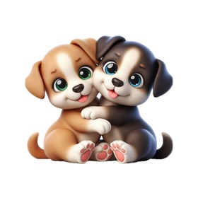 Puppy Hug Stickers