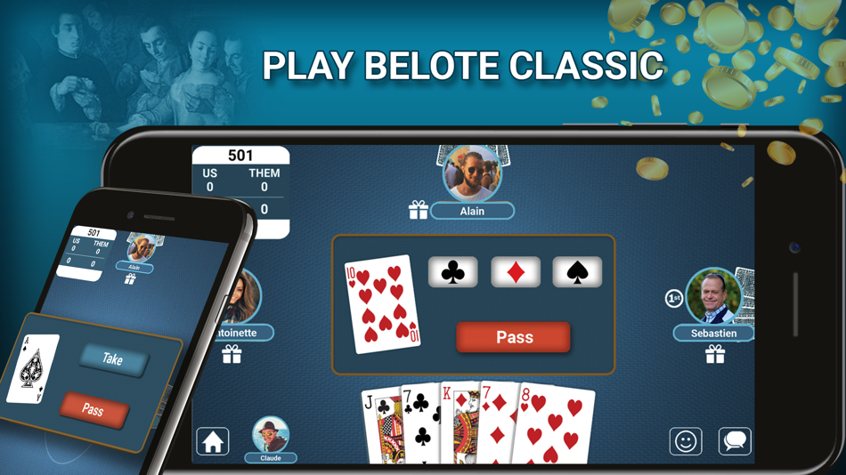 #1. Blot - Belote Coinche Online (iOS) 由: DoocoGames