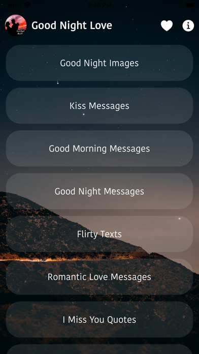 Good Night Love Messages Screenshot