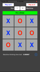 AI x0 (Tic-tac-toe) UNBEATABLE screenshot