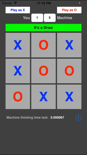 AI x0 (Tic-tac-toe) UNBEATABLE screenshot 3