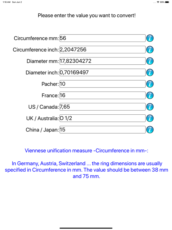 Ring Sizing iPad screenshot
