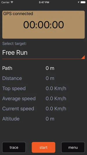 Jogging app screenshot 1
