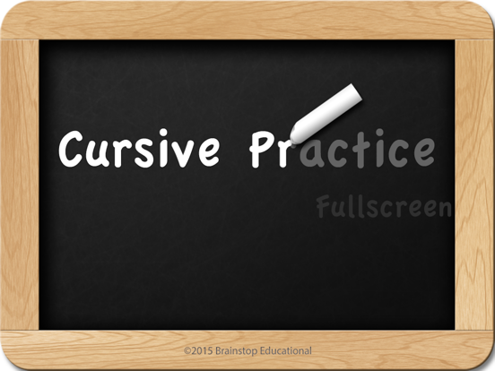 Cursive Practice FullScreen iPad screenshot