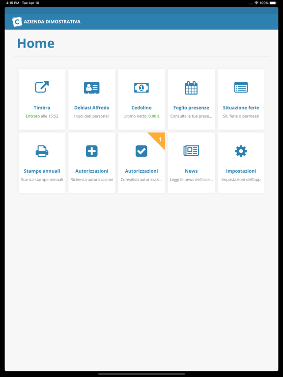 CEDOLINO.net app screenshot 2