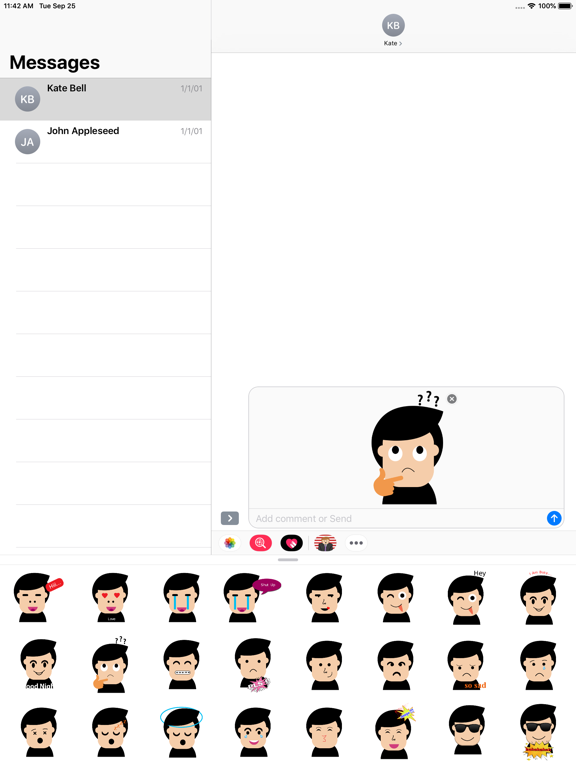Mr.T stickers iPad screenshot
