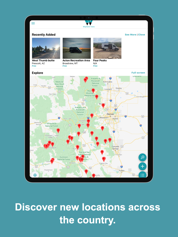Wayfarer Vans iPad screenshot 3 - Travel app