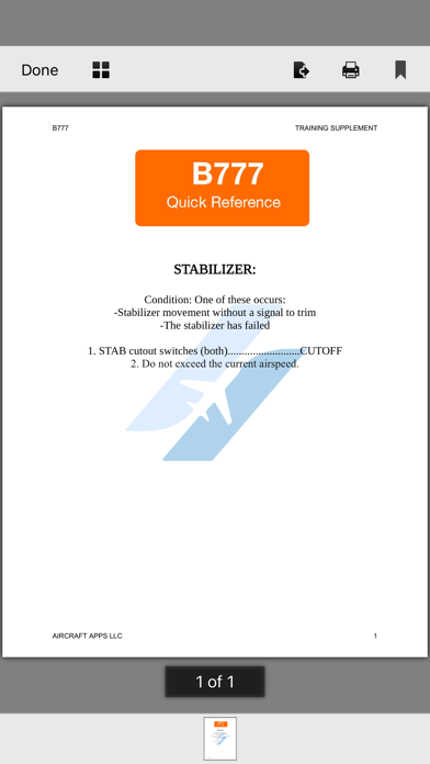 B-777 Aircraft Apps Screenshot