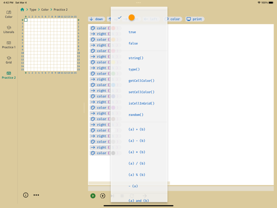 Coding Grid iPad screenshot