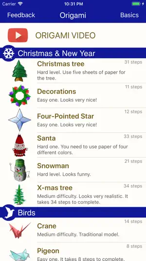 Origami 3D Crafts screenshot 4