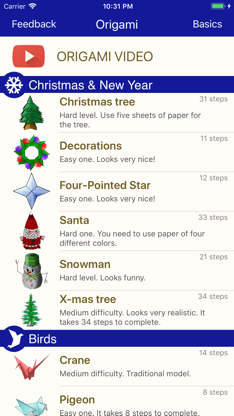 Origami 3D Crafts screenshot 4