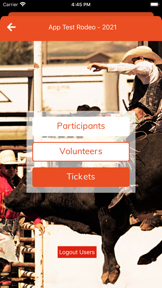 Rodeo Ticket Check In screenshot