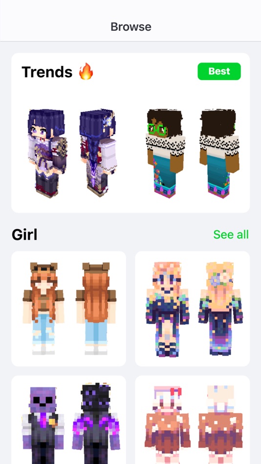 #1. Skins Creator for Minecraft PE (iOS) By: Pixelvoid Games Ltd