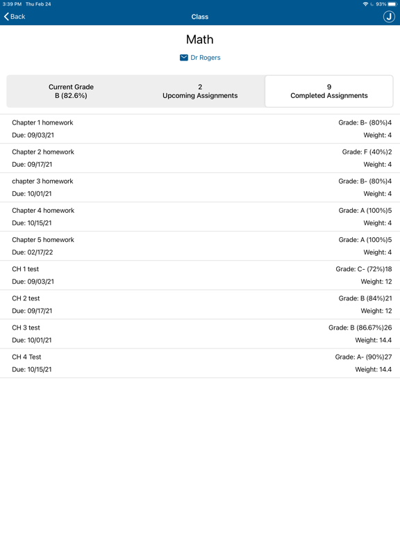 Gradelink Student/Parent App iPad screenshot 4 - Education app