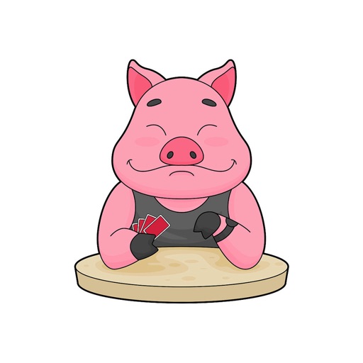 Piglet Poker Stickers