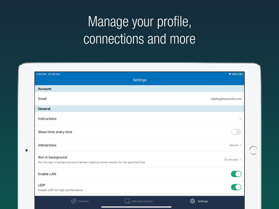 RemotePC Remote Desktop iPad screenshot