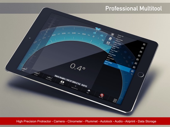 Measure Angles Pro Level Tool iPad app afbeelding 5