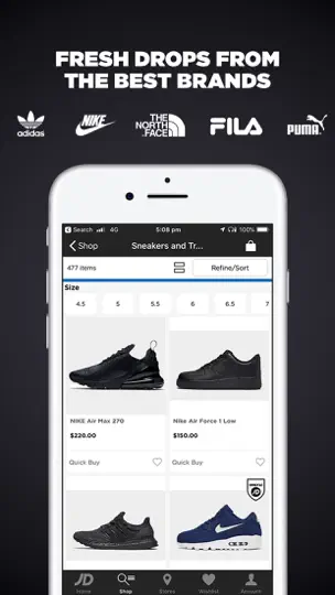 Captura de pantalla de JD Sports en iPhone 1