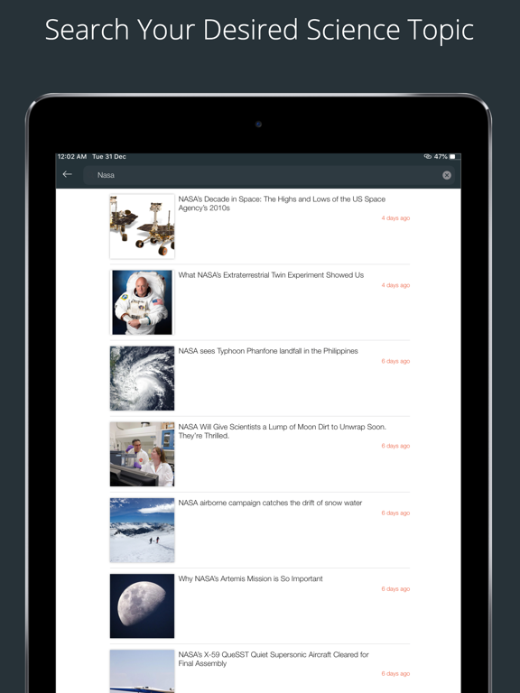 Science News Daily - Articles iPad screenshot