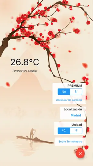 Captura de pantalla de @Termómetro en iPhone 3
