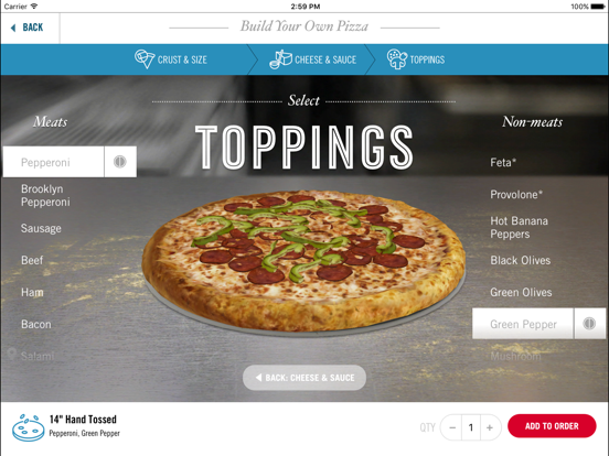 Domino's Canada iPad screenshot 4 - Food & Drink app