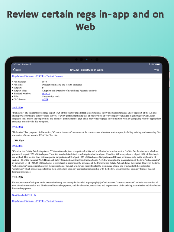 Screenshot #6 pour OSHA Safety Regulations Guide
