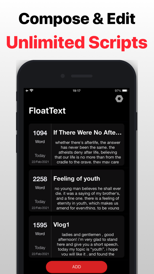 #4. FloatText (iOS) Podle: 东方 刘