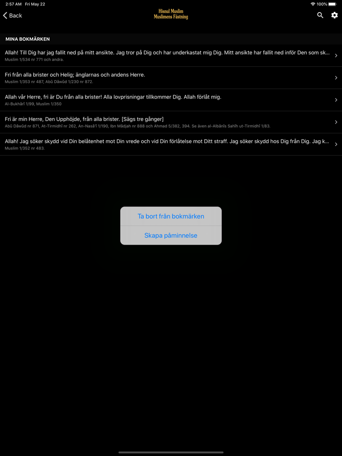 Hisnul Muslim Svenska