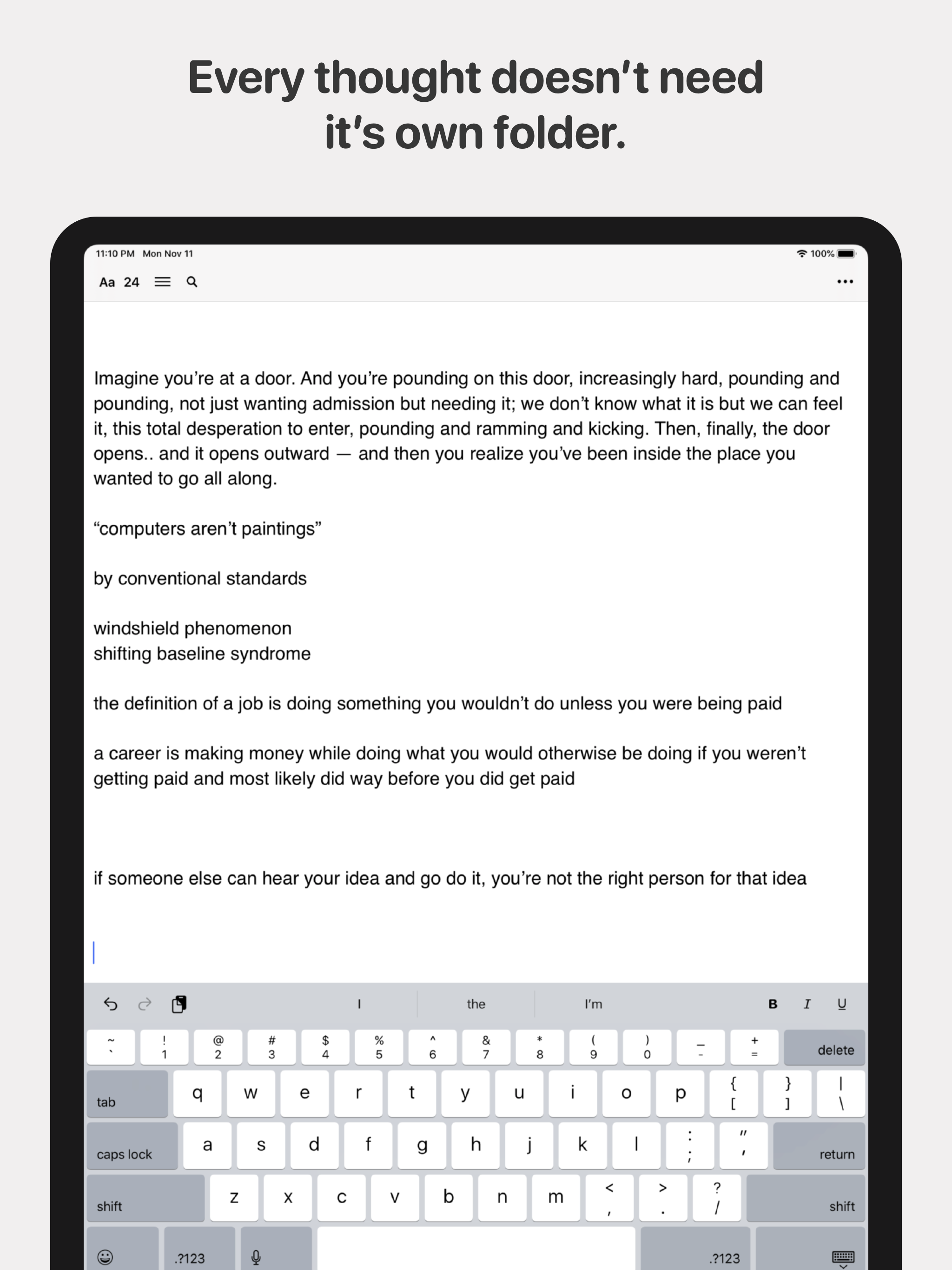Etc App Notes