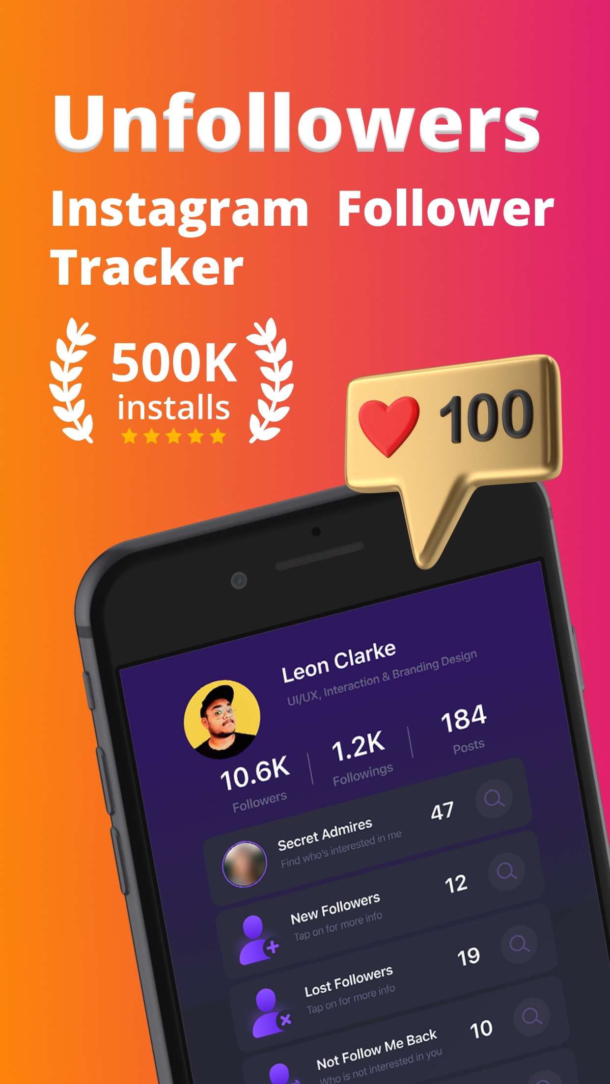 Unfollow Tracker: MyFollowers screenshot 1